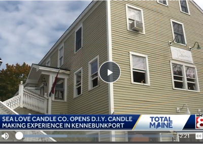 Featured on WMTW: Sea Love Candle in Kennebunkport