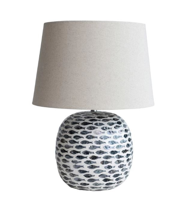 CAPIZ & BAMBOO TABLE LAMP