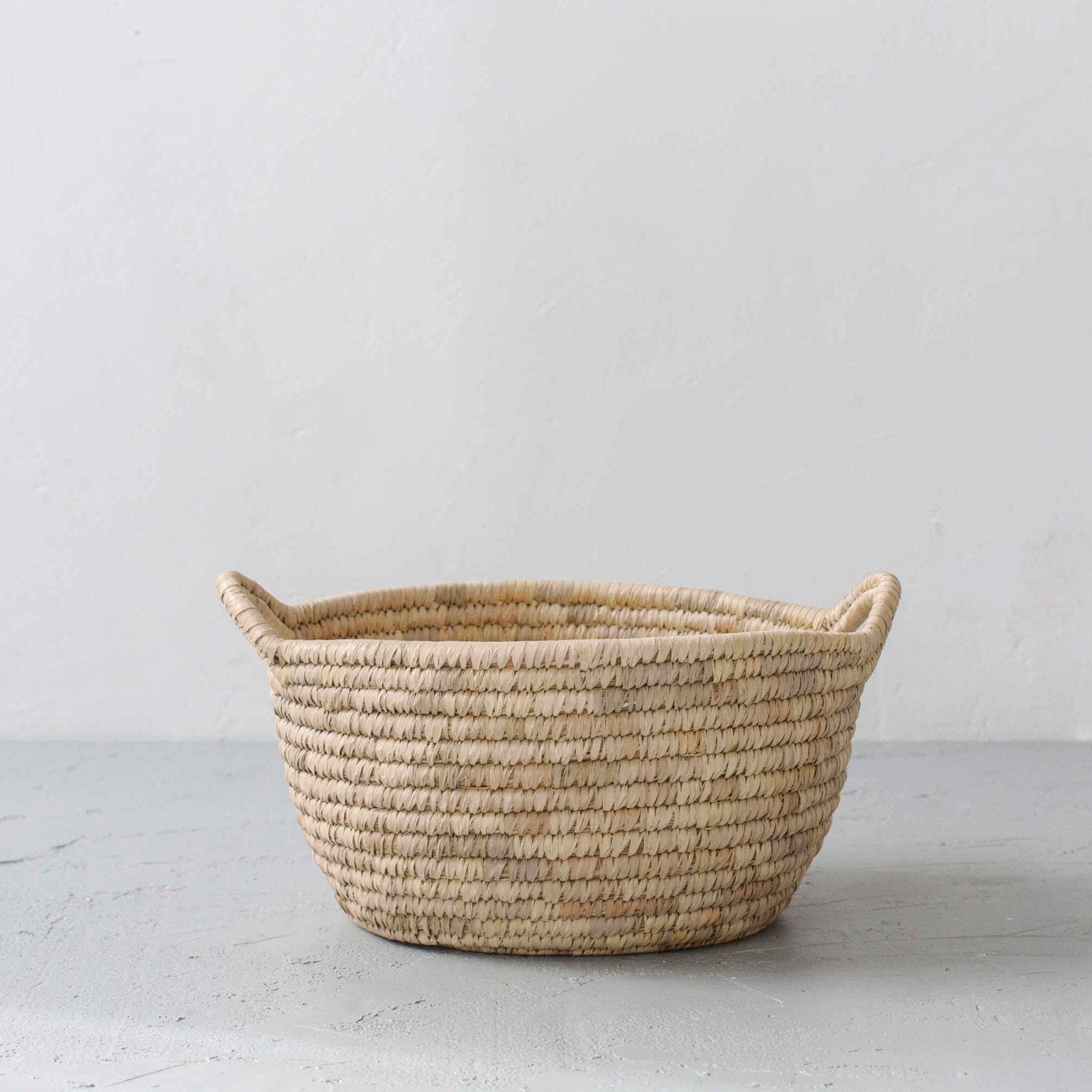 Palm Leaf Laundry Basket Low Oval – Sea Love