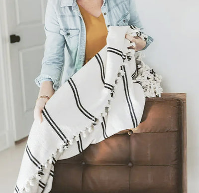 TURKISH THROW - TWO STRIPE
